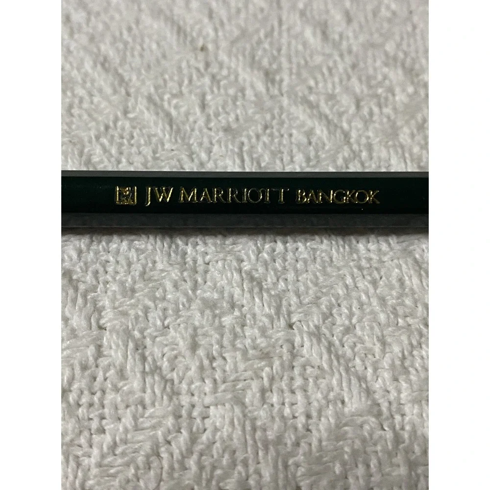 VNTG Advertising Pen JW Marriott Hotel Bangkok Thailand Deep Green Gold Letters